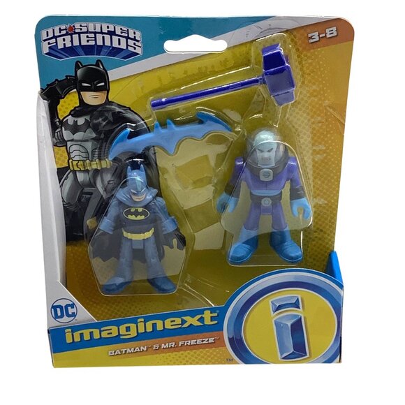 Imaginext DC Super Friends Batman & Mr. Freeze Figures Ages 3-8 Fisher-Price NEW - Picture 1 of 6